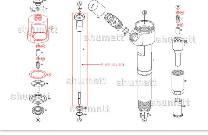 A+ νέα βαλβίδα ελέγχου εγχυτήρων Shumatt καθορισμένο F00VC01324 για τον εγχυτήρα 0445 110 162