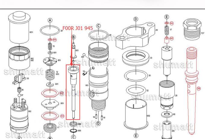 Υψηλός - βαλβίδα ελέγχου ποιοτικών εγχυτήρων καθορισμένο F00RJ01945 για τον εγχυτήρα 0445120114